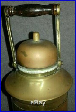 Vintage Antique Ship Brass Binnacle Oil Lamp Light Sherwoods Birmingham Nautical