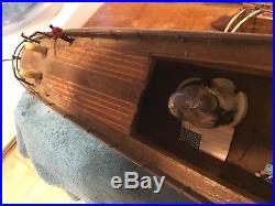 Vintage Antique Wood Ship Boat Nautical Light Titanic Need Repair