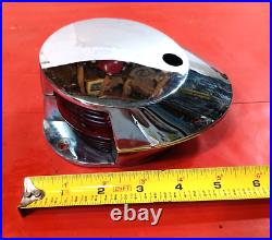 Vintage Attwood Chris Craft Sea Ray Larson Boat Bow Light Nautical Lens Chrome