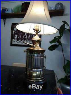 Vintage Brass Antique Ship Lamp Nautical Anchor Lantern Oil Burner Boat Light