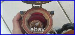 Vintage Brass Channel Marker Lamp Light Great Condition -heavy Glass Globe