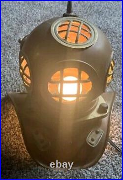 Vintage Brass Deep Sea Diving Mini Helmet Light