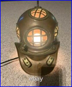 Vintage Brass Deep Sea Diving Mini Helmet Light