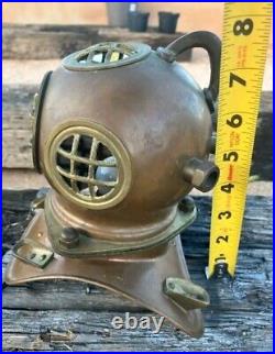 Vintage Brass Deep Sea Diving Mini Helmet Light