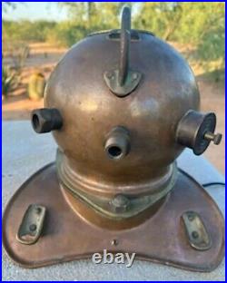 Vintage Brass Deep Sea Diving Mini Helmet Light