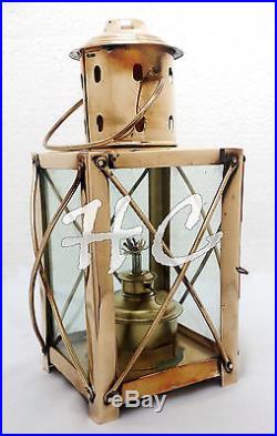 Vintage Brass Hanging Nautical Ship Maritime Oil Lantern Cargo Lamp Boat Light