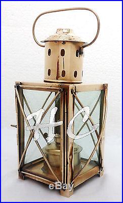 Vintage Brass Hanging Nautical Ship Maritime Oil Lantern Cargo Lamp Boat Light