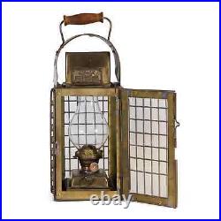 Vintage Brass Junk Light Marine Lantern