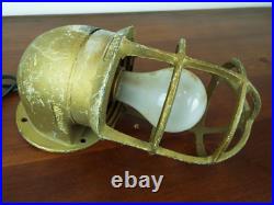 Vintage Brass Nautical Boat Passageway Light Oceanic Russell Stoll & Co 1930s