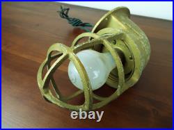 Vintage Brass Nautical Boat Passageway Light Oceanic Russell Stoll & Co 1930s
