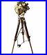 Vintage-Brass-Nautical-Searchlight-Floor-Lamp-Spotlight-Wooden-Tripod-Stand-01-rxv