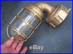 Vintage Brass Nautical Ship's Wall Light, Marine, Pauluhn Elec, Titanic Unused