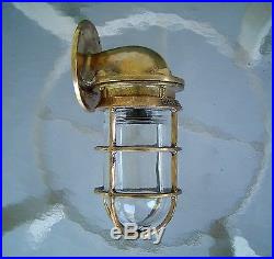 Vintage Brass Nautical Ship's Wall Light With Oceanic & Pauluhn Parts