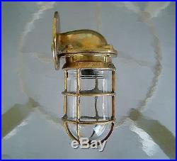 Vintage Brass Nautical Ship's Wall Light With Oceanic & Pauluhn Parts