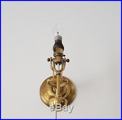 Vintage Brass Nautical Ships Gimbal Lamp Wall Mounted Light Maritime Desk Lamp