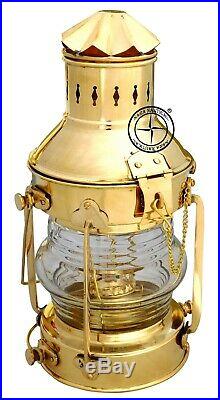 Vintage Brass Oil Lamp Maritime Ship Lantern 15 Boat Light Nautical Anchor Lamp