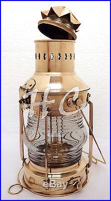 Vintage Brass Oil Lamp Maritime Ship Lantern-Anchor Boat Light Nautical Lamps