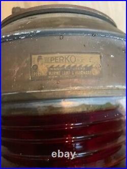 Vintage Brass Perko Port Running Light 12