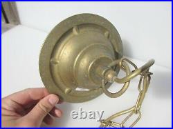 Vintage Brass Ship Lantern Light Caged Bulkhead Industrial Boat Maritime LIDO