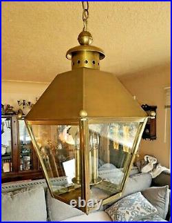 Vintage Brass Three Light Hanging Ceiling Pendant Light @@WOW LARGE@@