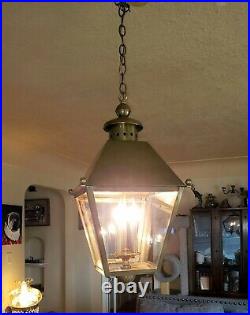 Vintage Brass Three Light Hanging Ceiling Pendant Light @@WOW LARGE@@