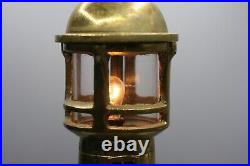 Vintage Brass Tone Lighthouse Light House Table Lamp Nautical 19