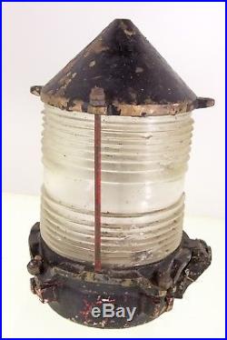 Vintage Brass Wallace Tiernan Buoy Light Beacon Maritime Ship Harbor Lamp