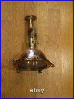 Vintage Brass and Copper Deck Light Rewired and Ready for use Great hanging ligh