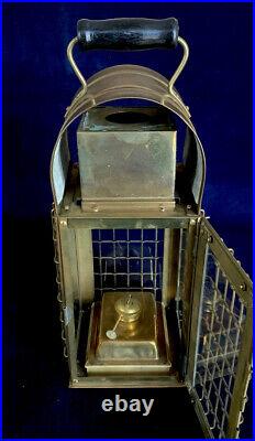 Vintage British Brass Junk Light Style Oil Lantern Maritime / Ship / Boat Use