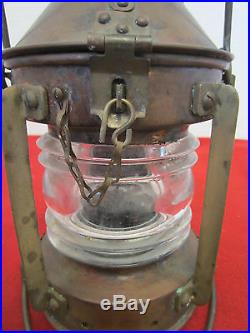 Vintage, British Maritime Copper Anchor Light