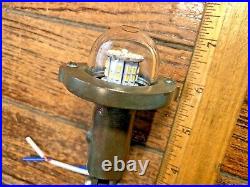 Vintage Bronze Anchor/mast Light New Wiring, Led, Glass Lens Bronze Mount Patina