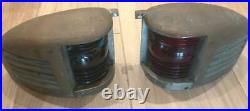 Vintage Bronze Port and Starboard Running Lights with Vent