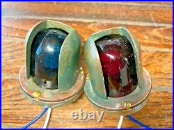 Vintage Bronze Teardrop Running Lights, New Wiring/leds/seals, Nice Patina