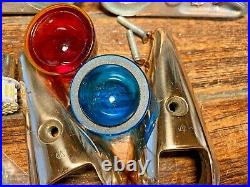 Vintage Bronze Wilcox Crittenden Teardrop Running Lights New Wiring/leds/seals