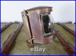 Vintage Capt O M Watts Ltd Brass Ship Nautical Wall Light / Lamp c 1930s-1950s