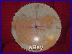Vintage Ceiling Light Glass ONLY Compass World Map 1908 I-391 Nautical Clean