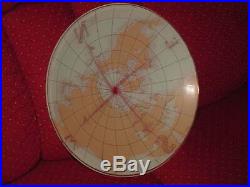 Vintage Ceiling Light Glass ONLY Compass World Map 1908 I-391 Nautical Clean