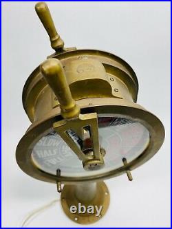 Vintage Chadburns Light Brass 20 Double Face Ships Telegraph Bell & Lamp WORKS