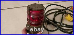 Vintage Channel Marker Lamp Light Great Condition -heavy Glass Globe