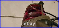 Vintage Channel Marker Lamp Light Great Condition -heavy Glass Globe