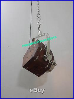 Vintage Classical Outdoor Hanging Light Fixture Nautical Wooden Pendant Lamp