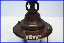 Vintage Copper NAUTICAL CEILING FIXTURE Porch Boat House Maritime Light Lamp
