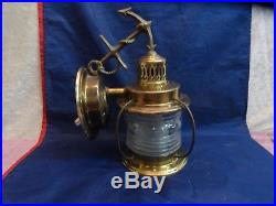 Vintage Copper Nautical Anchor Hanging Wall / Porch Jelly Jar Light Lamp on/off