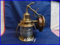 Vintage Copper Nautical Anchor Hanging Wall / Porch Jelly Jar Light Lamp on/off