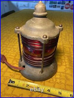 Vintage Corning Fresnel Glass Lens Light Lamp Nautical Ship Industrial Heavy