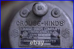 Vintage Crouse Hinds 14 ADR Nautical Flood Light WWII Barn Light