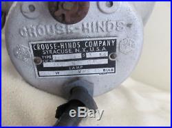 Vintage Crouse Hinds Light Industrial Marine Spotlight Searchlight