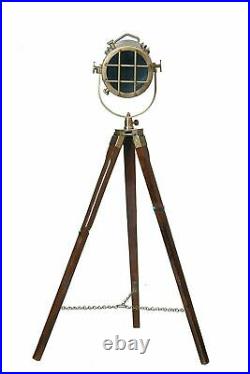 Vintage Design Nautical Floor Lamp Tripod Stand Collectibles Antique Spot Light