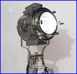 Vintage Designer Search-Light Floor Lighting Classic Lamp Stand Tripod E2