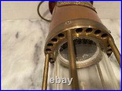 Vintage E. Thomas & Williams Cambrian Brass Miners Lantern Lamp Light Antique